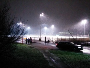 Pond hockey raining